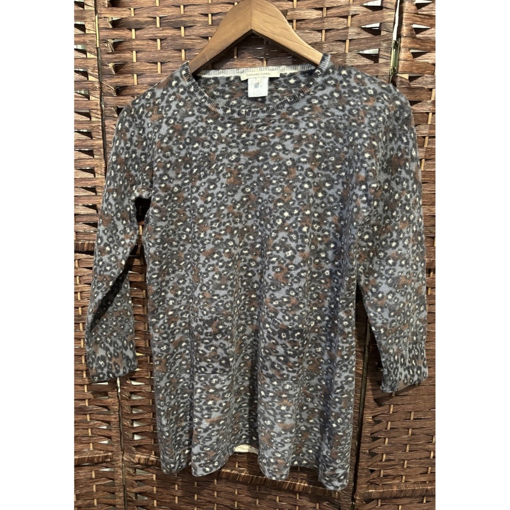Pablo Gerard Darel Wool Sweater Womens Size 4 Oversized Tunic Pockets Gray